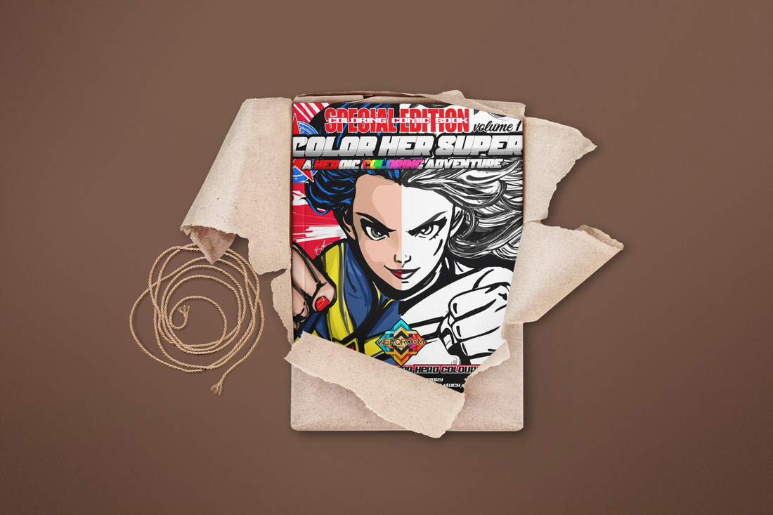 Color Her Super: Special Edition Colouring Comic Book by WERQROOM MEDIA