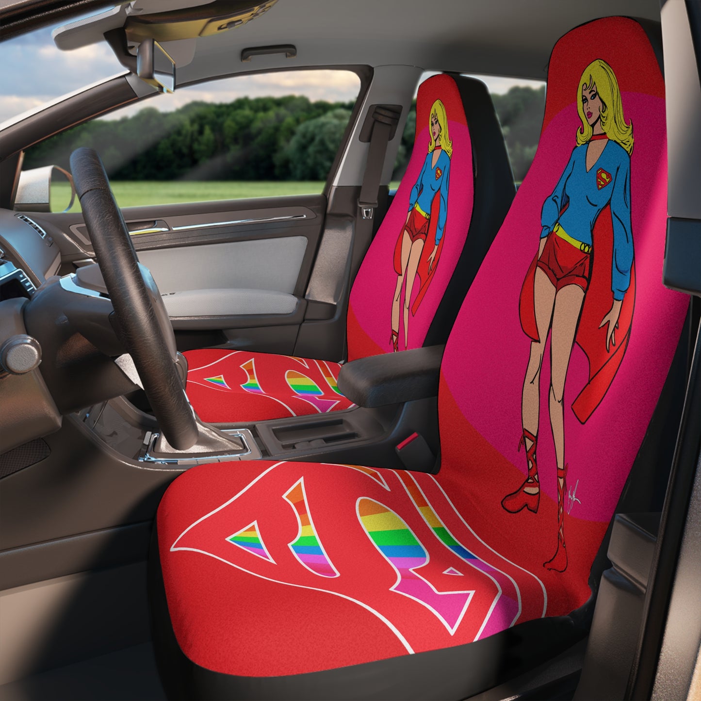 Supergirl SUPER CARSPLAY seat covers Fashion Fushia