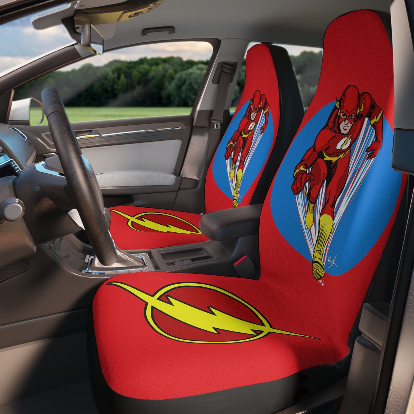 The Flash SUPER CARSPLAY seat covers Racing Red