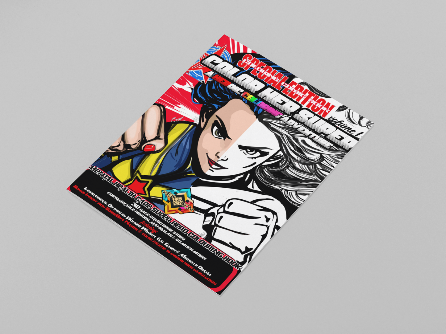 Color Her Super: Special Edition Colouring Comic Book from WerQroom Media