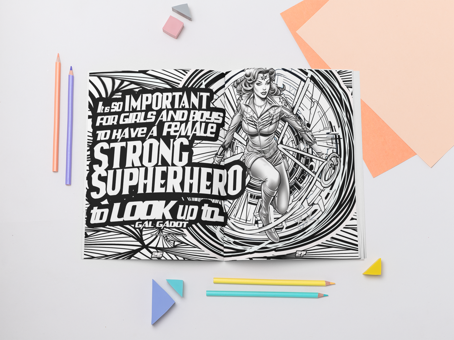 Color Her Super: Special Edition Colouring Comic Book from WerQroom Media