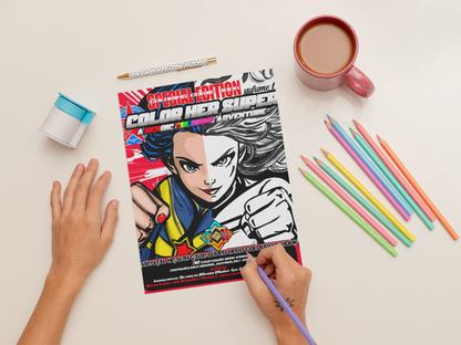 Color Her Super: Special Edition Colouring Comic Book from WerQroom Media