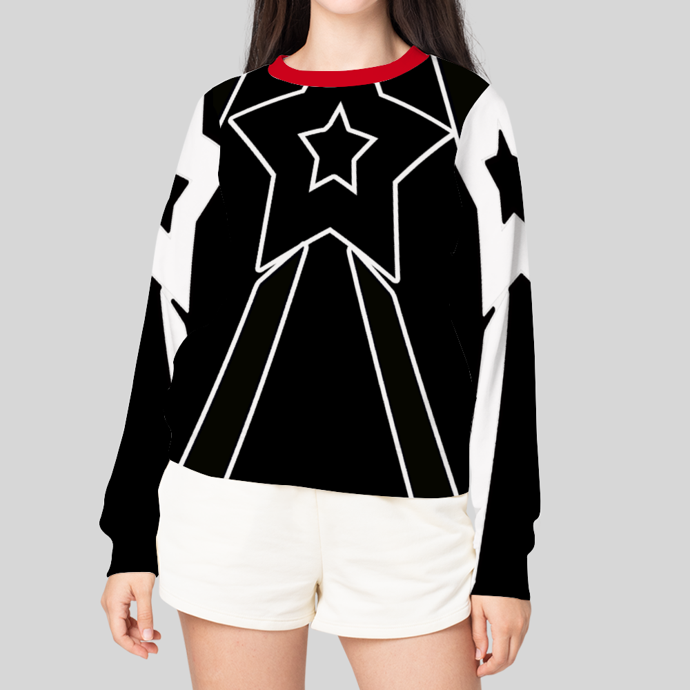 WonderStar Sweater Sweat à col ras du cou fin unisexe